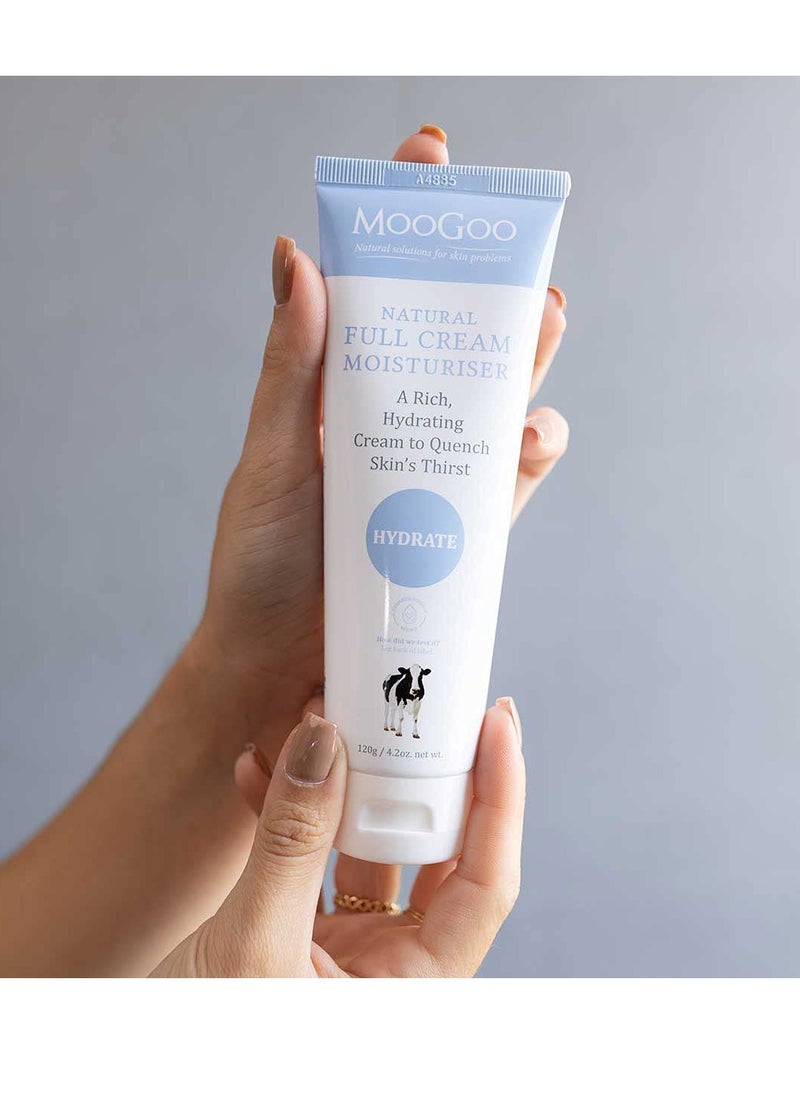 MOOGOO MooGoo Natural Full Cream Moisturizer - Ultra-Hydrating Repair for Dry, Itchy, Sensitive Skin - Suitable for Face, Body & All Ages, 120g/4.2oz  - Image 2