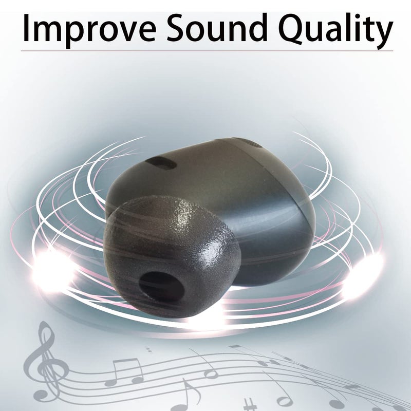 Luckvan Memory Foam Ear Tips for Google Pixel Buds Pro Tips Replacement for Google Earbuds Foam Tips Pixel Buds Pro fit in Charging Case 3 Pairs LMS - Image 4