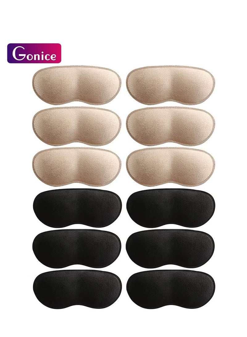 Gonice 6 Pairs Heel Cushion Pads for Men and Women, Soft Shoe Inserts Heel Cushion Inserts Self-Adhesive Foot Care Protector Grips Liners Loose Shoes - Heel Pain Relief Bunion Callus Blisters - Image 1