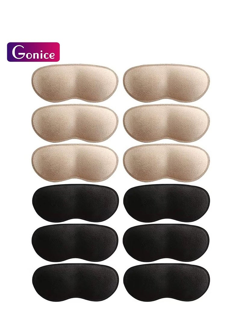 Gonice 6 Pairs Heel Cushion Pads for Men and Women, Soft Shoe Inserts Heel Cushion Inserts Self-Adhesive Foot Care Protector Grips Liners Loose Shoes - Heel Pain Relief Bunion Callus Blisters - Image 1