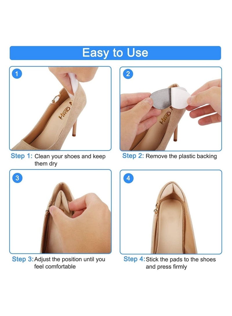 Gonice 6 Pairs Heel Cushion Pads for Men and Women, Soft Shoe Inserts Heel Cushion Inserts Self-Adhesive Foot Care Protector Grips Liners Loose Shoes - Heel Pain Relief Bunion Callus Blisters - Image 5