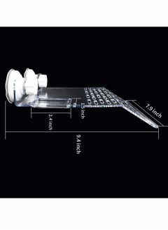 KASTWAVE Turtle Tank Platform, Turtle Basking Platform Aquarium Animal Transparent Sink Wharf for Small Pet Sun Bathing Resting, Reptile Habitat, Climbing Shelf Floating Decor with Sucker Cap  - Image 4