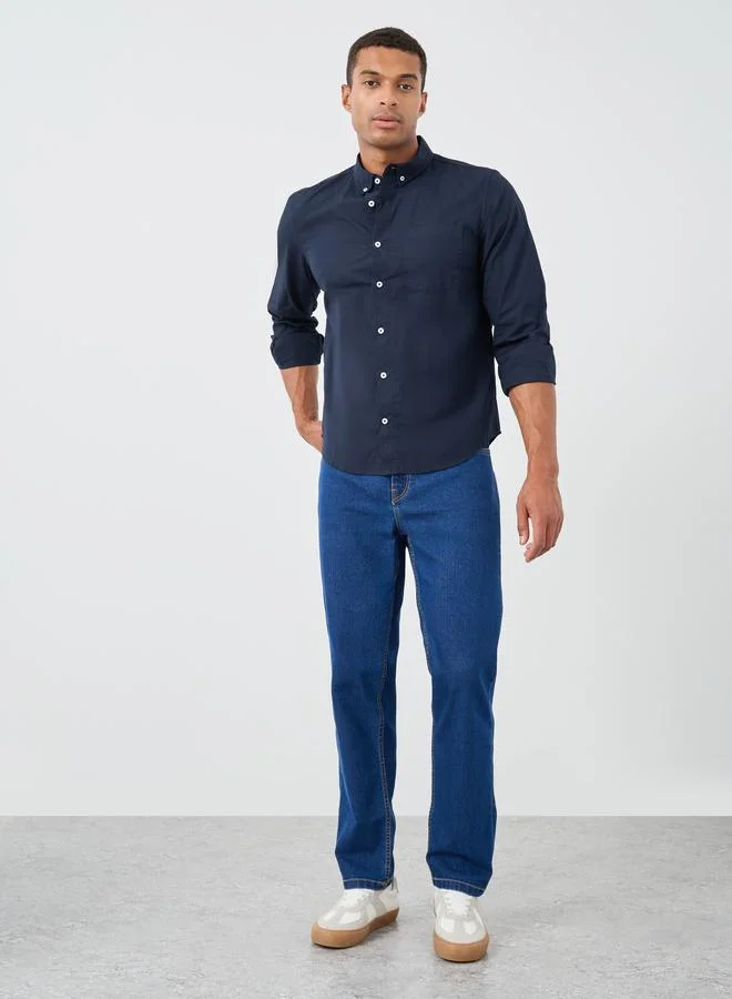 Styli Button Down Regular Fit Long Sleeve Shirt