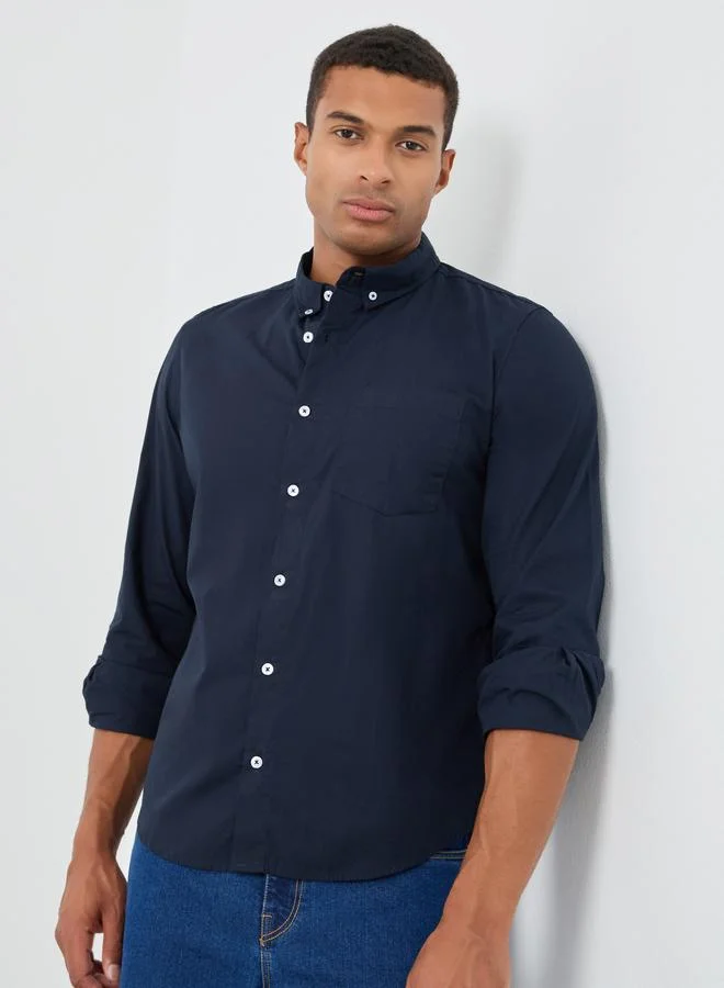 Styli Button Down Regular Fit Long Sleeve Shirt