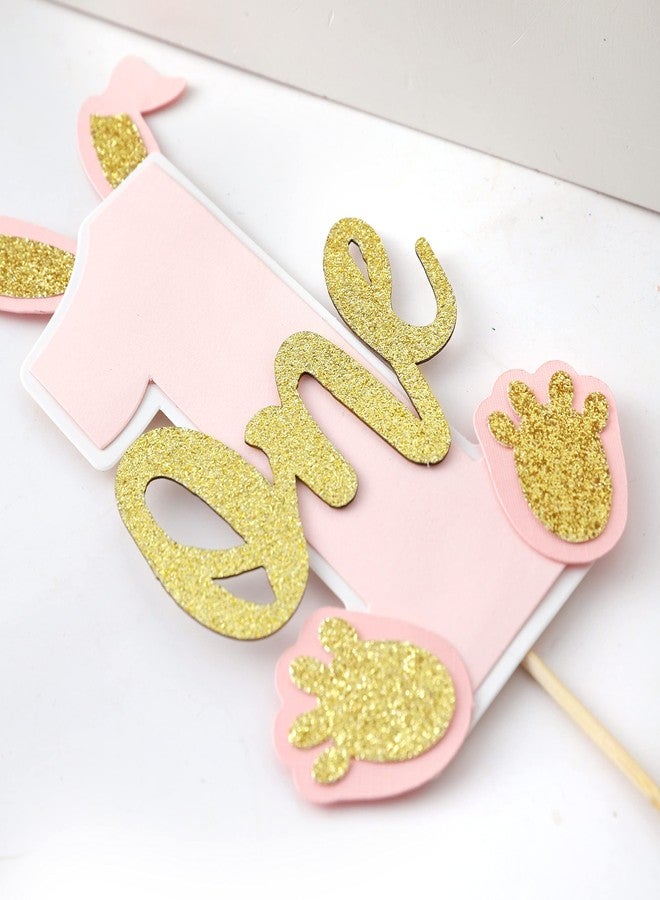 Agkvw Bunny One Cake Topper - First Birthday Party Decorations, Some Bunny Is One, Easter 1st Birthday - Image 4