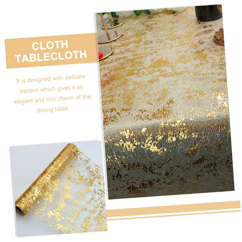 Gold Metallic Mesh Table Runner Long Polyester Decorative Tablecloth Nordic Style Home Dining - Image 5