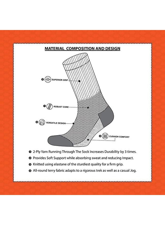 Tango Men's Everyday Cushion Comfort Crew Socks - Multipack - Free Size EU 40-46 (ALL GREY - 6 Pairs Pack, 6) - Image 3