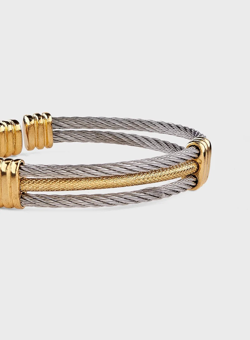 Seventy Five Casual Metal Cuff Bracelet