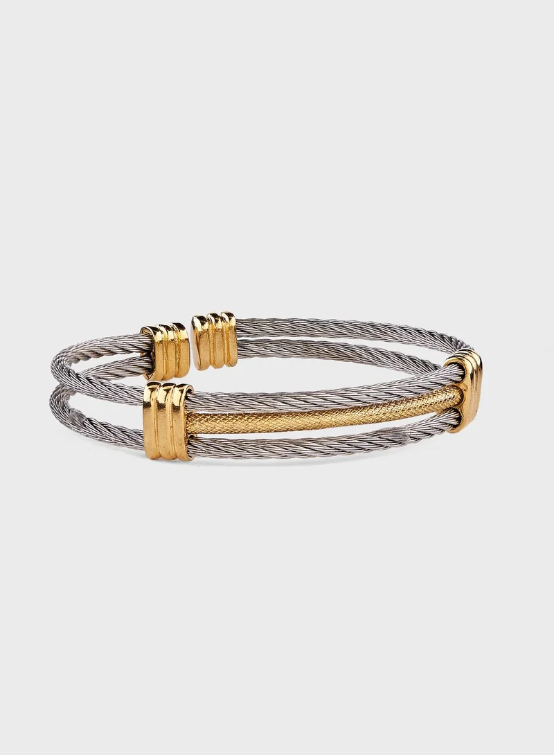 Seventy Five Casual Metal Cuff Bracelet