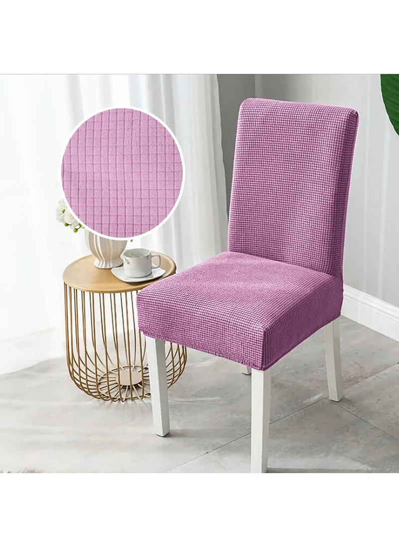 Faiend Liski Esenk Chair Cover Square Pattern Stretch Elastic Mutak Chair Cover 1-pc Pink Color