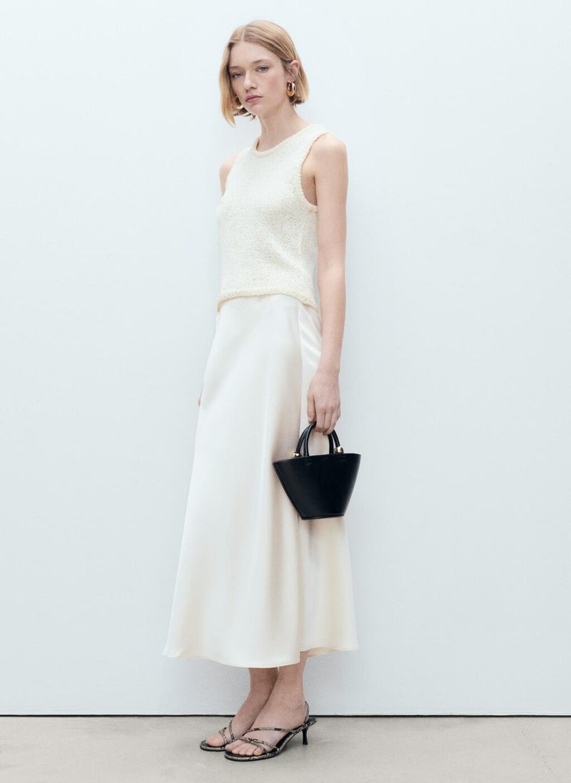 MANGO Midi Satin Skirt  - Image 5