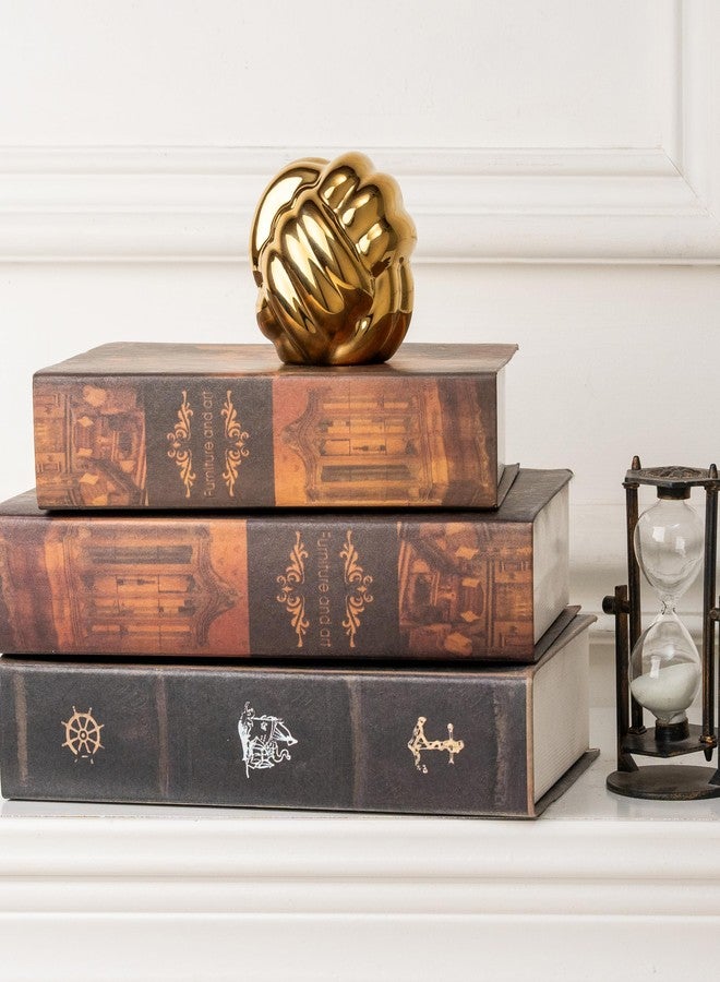 Lynagert Small Gold Knot Decor, Chain Link Decor, Coffee Table Decor, Book Shelf Decor, Entry Table Decor, Aesthetic Minimalist Decorative Objects for Modern Home Living Room, Desk Decor for Office (Golden) - Image 5