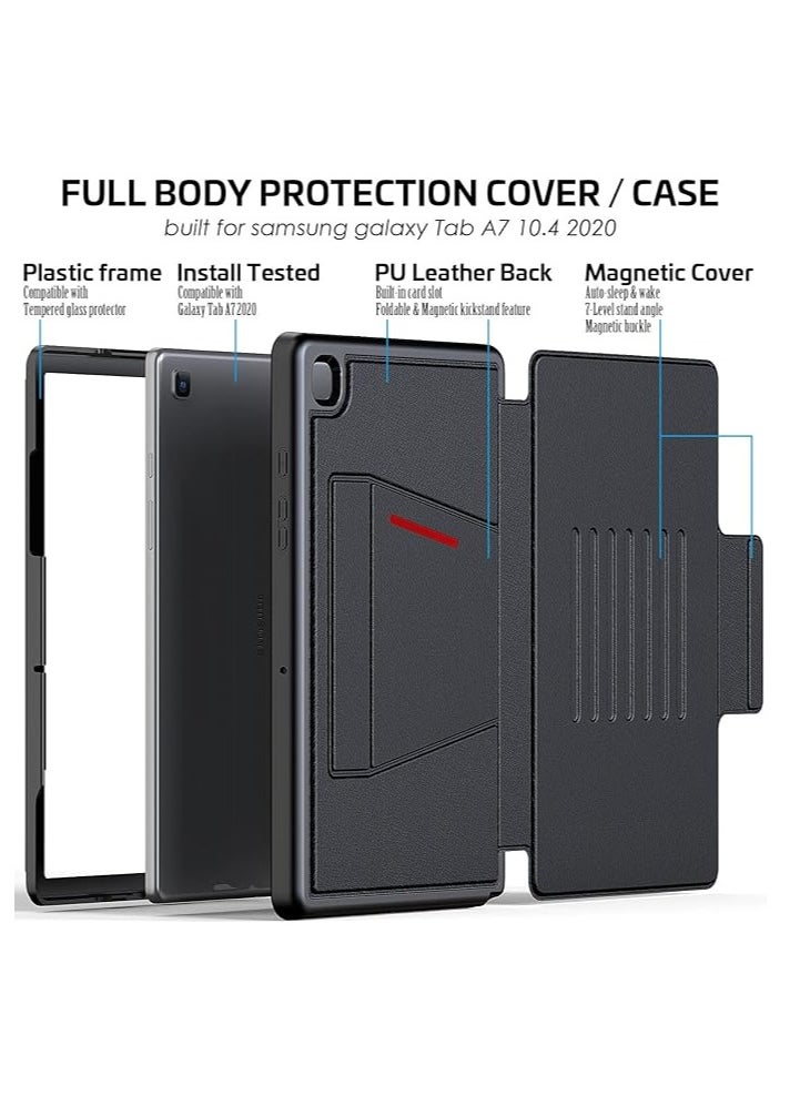 General - Stand for Samsung Galaxy Tab A7 Phone Case 10.4 inch 2020 SM-T500/T505 Phone Case Tablet Case Magnetic Smart Case, Shockproof Case with Auto Sleep/Wake PU Holster, Multi Angle Stand - Image 1