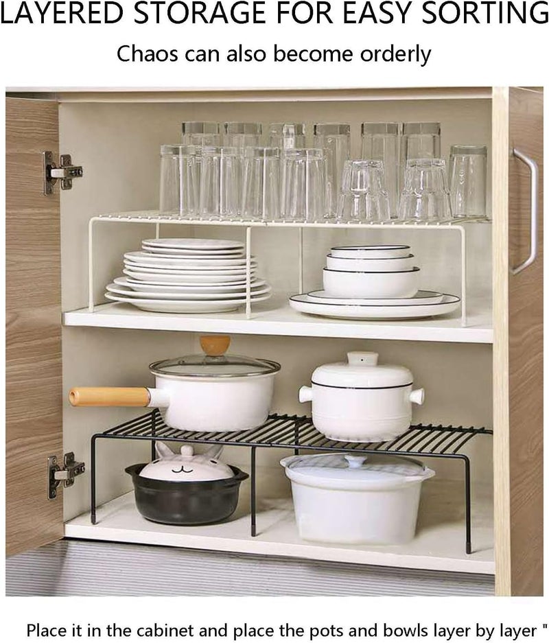 Kitchen Cabinet Spice Rack Organizer and Storage Shelves, Spice Rack, Expandable Storage Rack with Scratch Resistant Legs for Pantry Dishes Spice Cabinet - Image 3