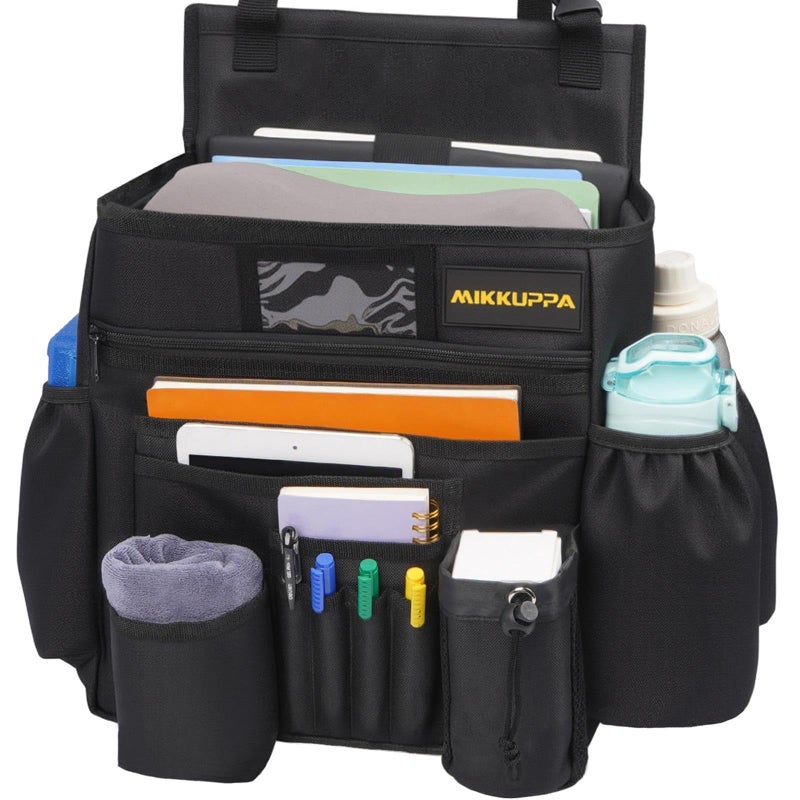 MIKKUPPA Car Front Seat Organizer Upgraded Enlarged Passenger Seat Organizer with Dedicated Laptop Tablet Storage Cup Holder Suitable for Car File Organizer Patrol Bag Law Enforcement - Image 2