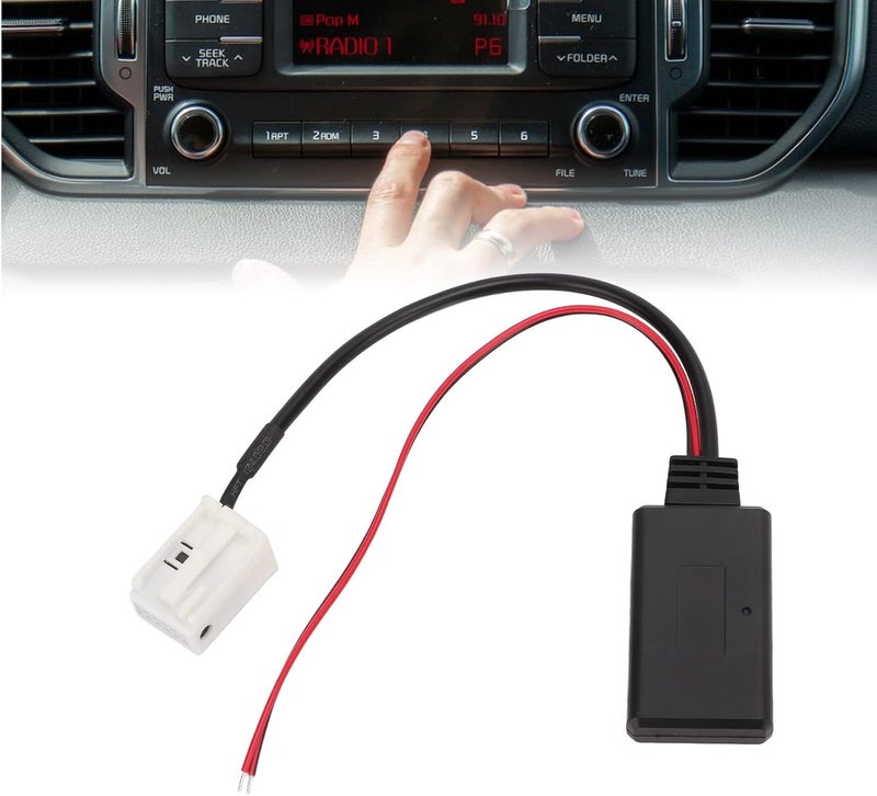 ويوبلز محول كابل صوت AUX، وحدة بلوتوث 5.0 ذات 12 سنًا، راديو ستيريو، مدخل صوت AUX، بديل للموديلات 307 و308 - Image 5