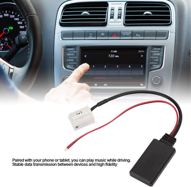 ويوبلز محول كابل صوت AUX، وحدة بلوتوث 5.0 ذات 12 سنًا، راديو ستيريو، مدخل صوت AUX، بديل للموديلات 307 و308 - Image 3