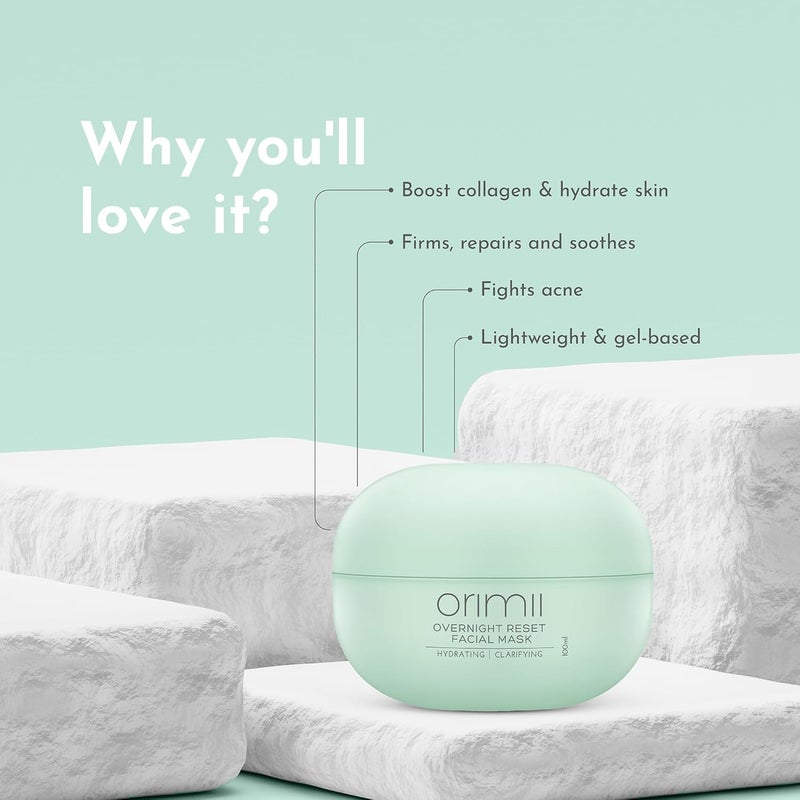 Orimii نظام العناية الليلية من أوري ميني مع كريم العين الم firming وقناع الوجه النائم لاستعادة البشرة المتألقة بشكل طبيعي أثناء الحمل يعمل سحرًا على البشرة الباهتة والمتعبة - Image 5