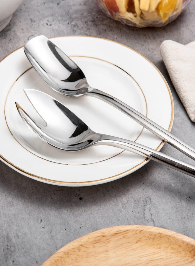 IMEEA Salad Servers 18/10 Stainless Steel Salad Serving Utensils Salad Spoon Fork 10-Inch - Image 5