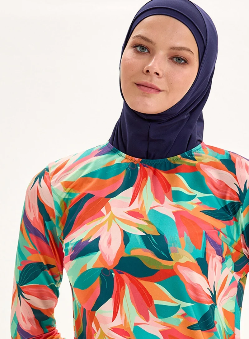 Rivamare Orange Hayafit Burkini 5-Piece Modest Swimwear Set for Women | Best Price UAE
