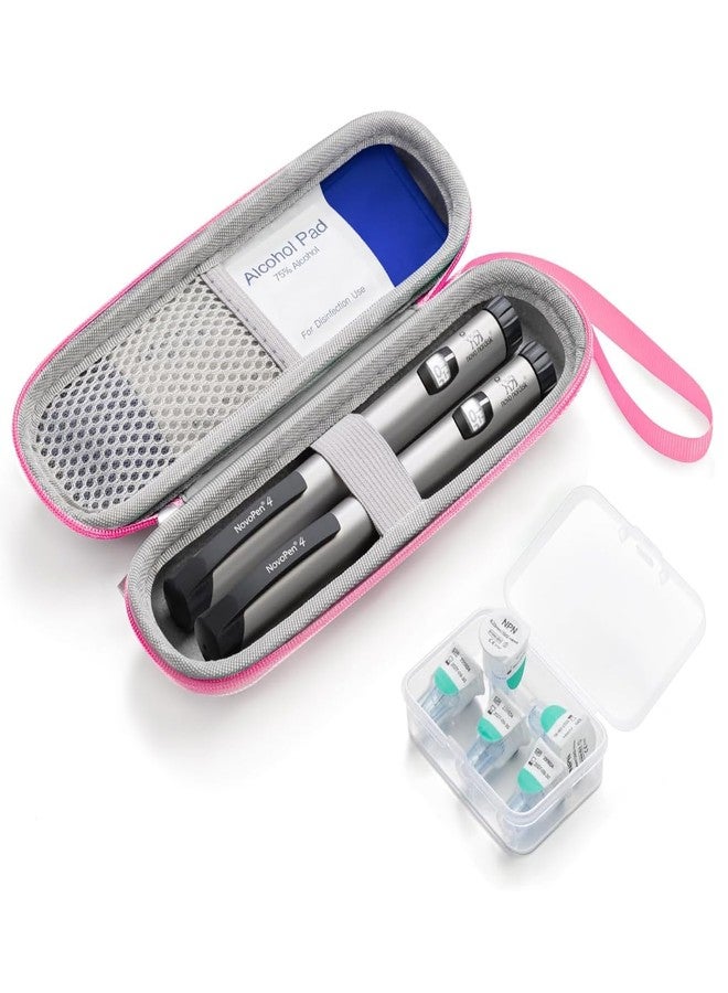 sijidou Insulin Cooler Travel Case, Portable Insulin Travel Case, Insulin Cooling Cases Insulated Organizer for Insulins Pens (Pink) - Image 1