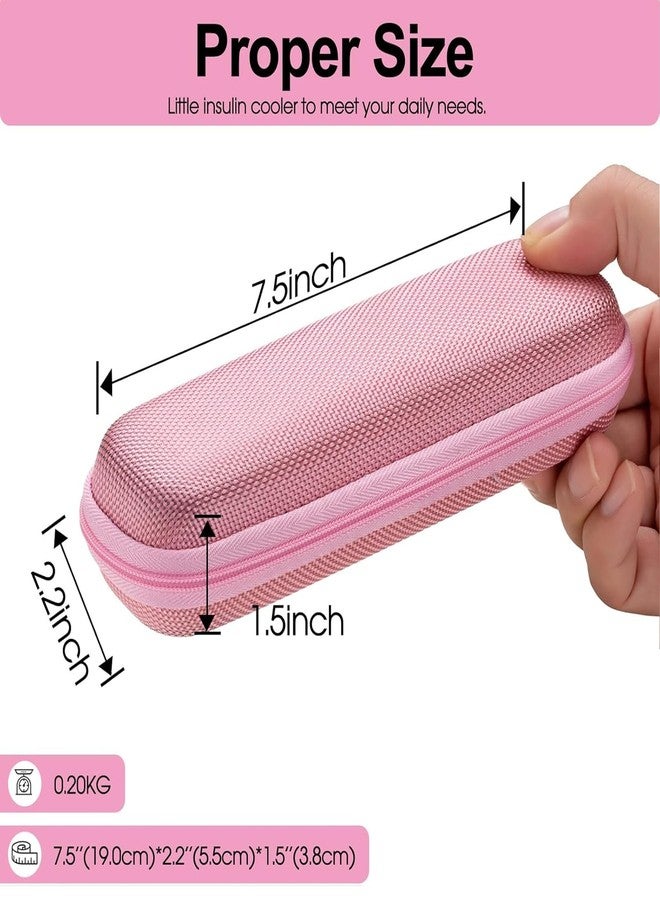sijidou Insulin Cooler Travel Case, Portable Insulin Travel Case, Insulin Cooling Cases Insulated Organizer for Insulins Pens (Pink) - Image 3