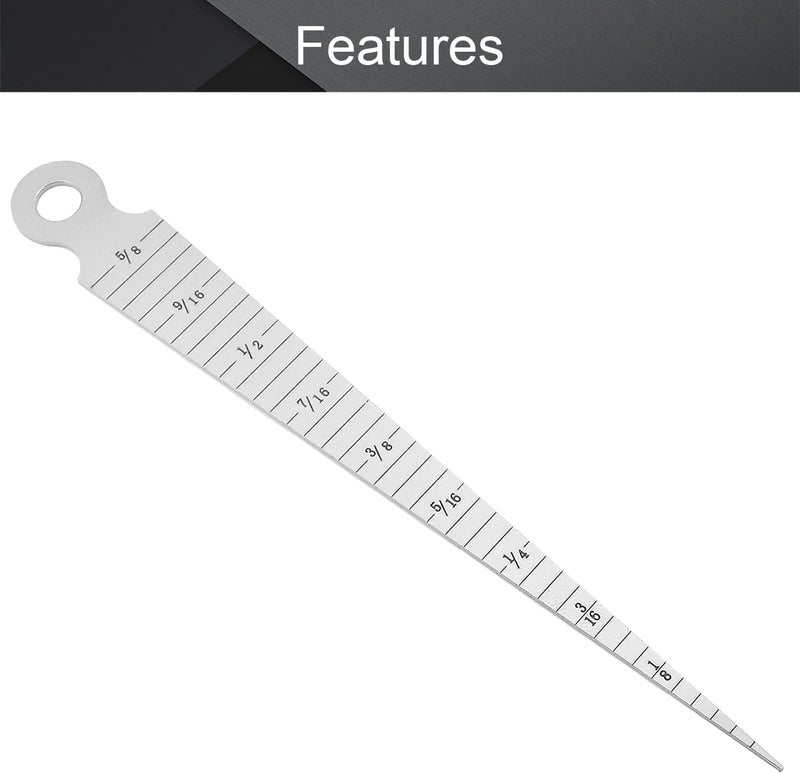 Utoolmart 1-15mm 1/32"-5/8" Taper Guage Feeler Welding Gauge Gap Hole Measuring Tool Inch & Metric - Image 4