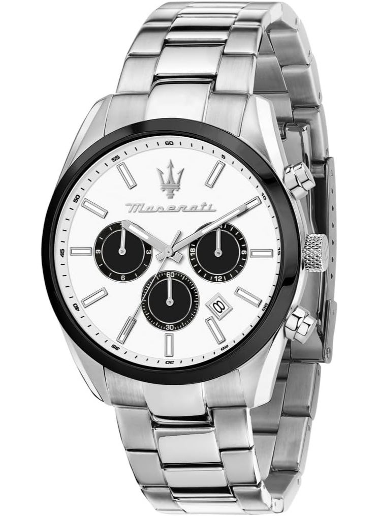 Maserati ATTRAZIONE 43 MULTI. WHITE DIAL BR SS - Image 1