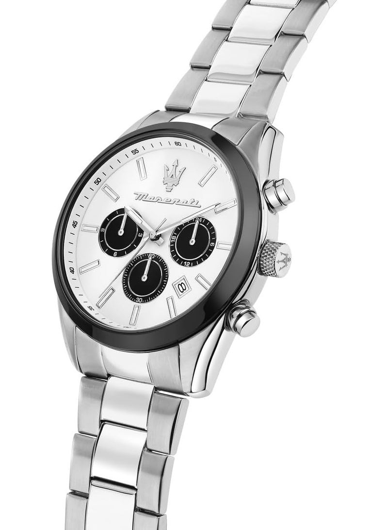 Maserati ATTRAZIONE 43 MULTI. WHITE DIAL BR SS - Image 4