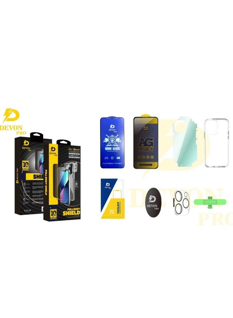 Devon iPhone 15 Plus Protection (Privacy Cover) 10-in-1 Package [iPhone Protection Package] The strongest complete protection for your phone ever - Image 3