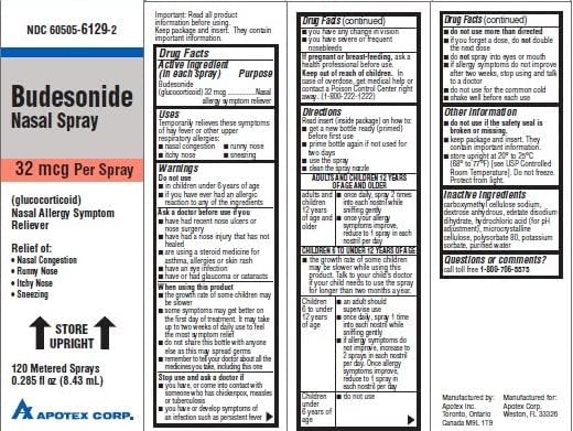 apotex بخاخ بوديزونيد الأنفي 32 ميكروغرام قد يختلف التعبئة - Image 2
