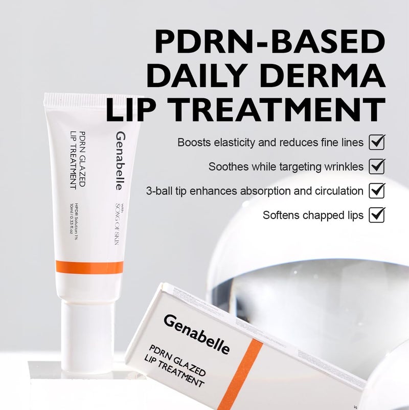 Genabelle PDRN Glazed Lip Treatment â€“ Hydrating & Plumping Lip Balm with PDRN & Peptides for Soft, Glossy Lips â€“ Intensive Lip Repair & Moisture Lock- 0.33 fl oz - Image 2