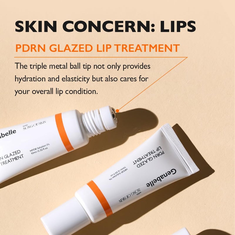 Genabelle PDRN Glazed Lip Treatment â€“ Hydrating & Plumping Lip Balm with PDRN & Peptides for Soft, Glossy Lips â€“ Intensive Lip Repair & Moisture Lock- 0.33 fl oz - Image 5