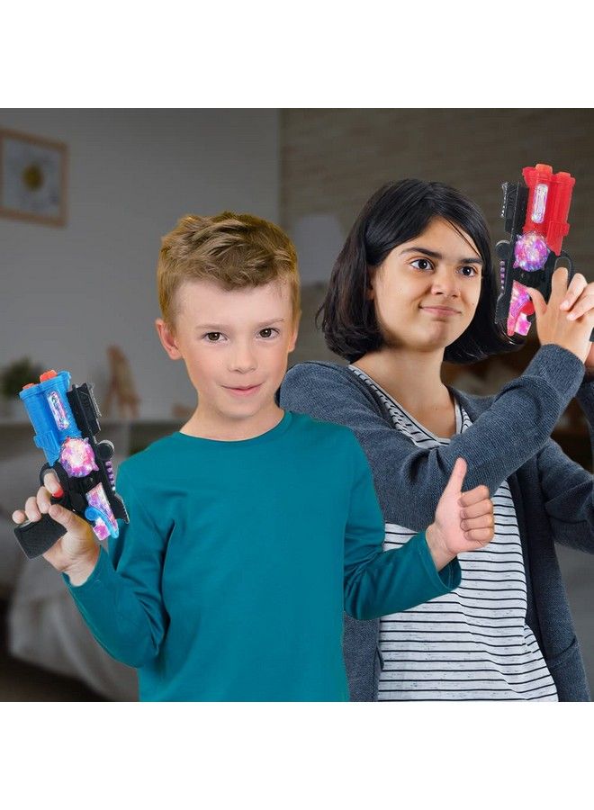 ArtCreativity Light Up Toy Guns For Kids Set Of 2 Red And Blue Space Blasters With Flashing Leds And Sound Effects Cool Futuristic Toy Guns For Boys And Girls Batteries Included - Image 4