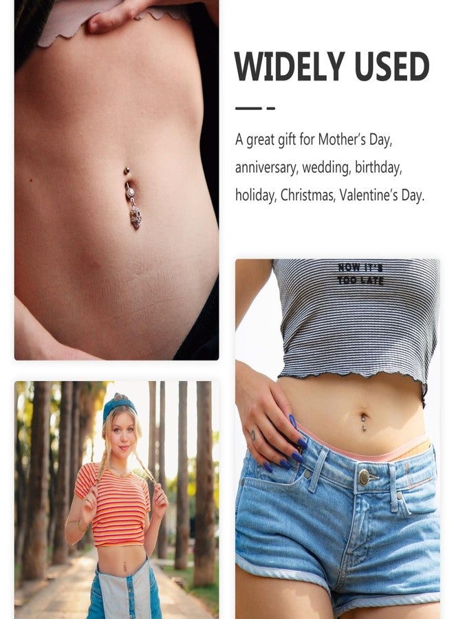 PACKOVE Dangling Belly Button Rings Cherry Belly Ring Belly Button Piercing Fruit belly rings belly Piercing Jewelry Belly Ring For Women - Image 5