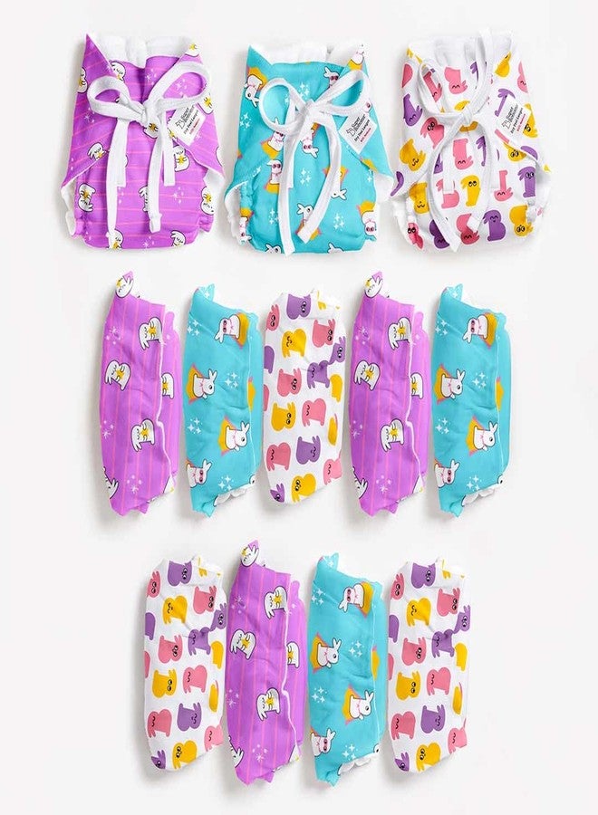 SuperBottoms DryFeel Baby Langot 0-6 months l Organic Cotton Modern Baby Nappy l Mess-free Langot with Gentle Elastics l Super DryFeel Top Layer l Diaper-free Time Essential | 12 Pack - Image 2