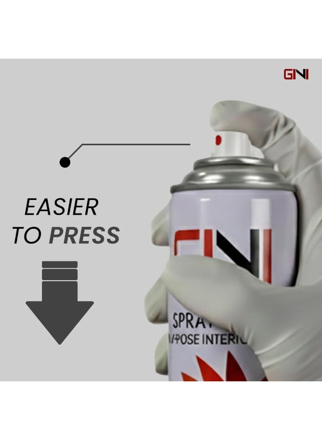 GINI All-Purpose Spray Paint - 450 ML - Grey - Fast Quick Dry Paint, All Weather Rust-Resistant Interior & Exterior Acrylic Paint (Pack of 1) - Image 5