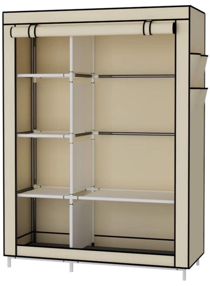 رومان جيفتس دولاب تخزين ملابس قماش, خزانة ملابس قماش بني - Image 3
