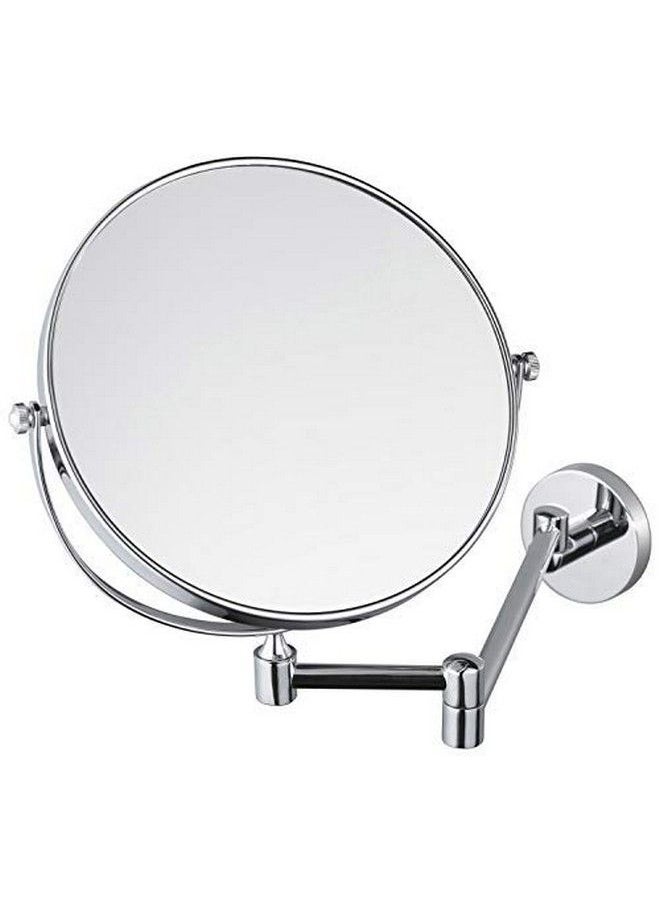 Drizzle Face Mirror 8 Inch (One Side Standard & One Side 5X Magnifying) / Shaving Mirror/Makeup Mirror/Vanity Mirror/Wall Mount Face Mirror/Bathroom Mirror/Adjustable Mirror  - Image 3