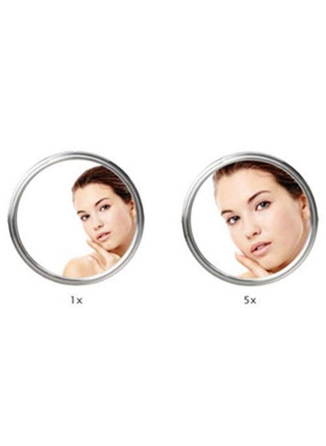 Drizzle Face Mirror 8 Inch (One Side Standard & One Side 5X Magnifying) / Shaving Mirror/Makeup Mirror/Vanity Mirror/Wall Mount Face Mirror/Bathroom Mirror/Adjustable Mirror  - Image 5