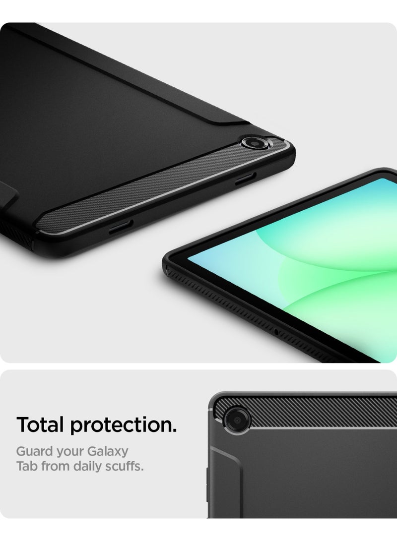 Spigen درع متين لغطاء جهاز سامسونج جالاكسي تاب A11 بلس (11 بوصة) مع تفاصيل من ألياف الكربون - أسود غير لامع - Image 4