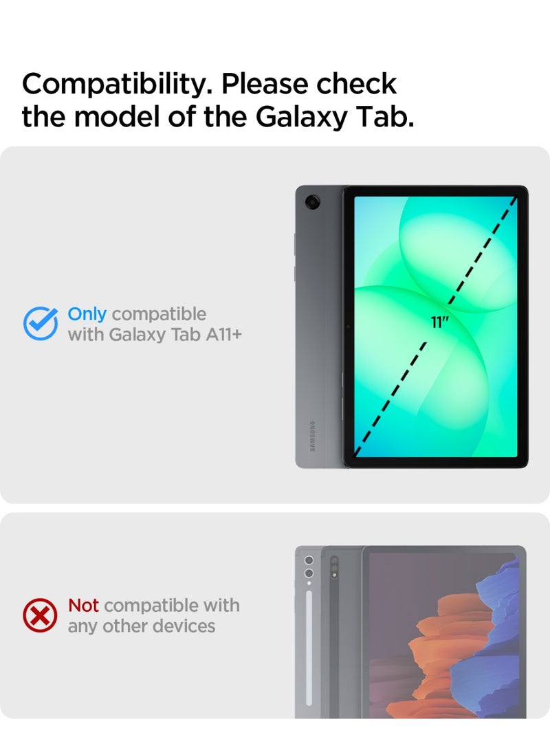 Spigen درع متين لغطاء جهاز سامسونج جالاكسي تاب A11 بلس (11 بوصة) مع تفاصيل من ألياف الكربون - أسود غير لامع - Image 2