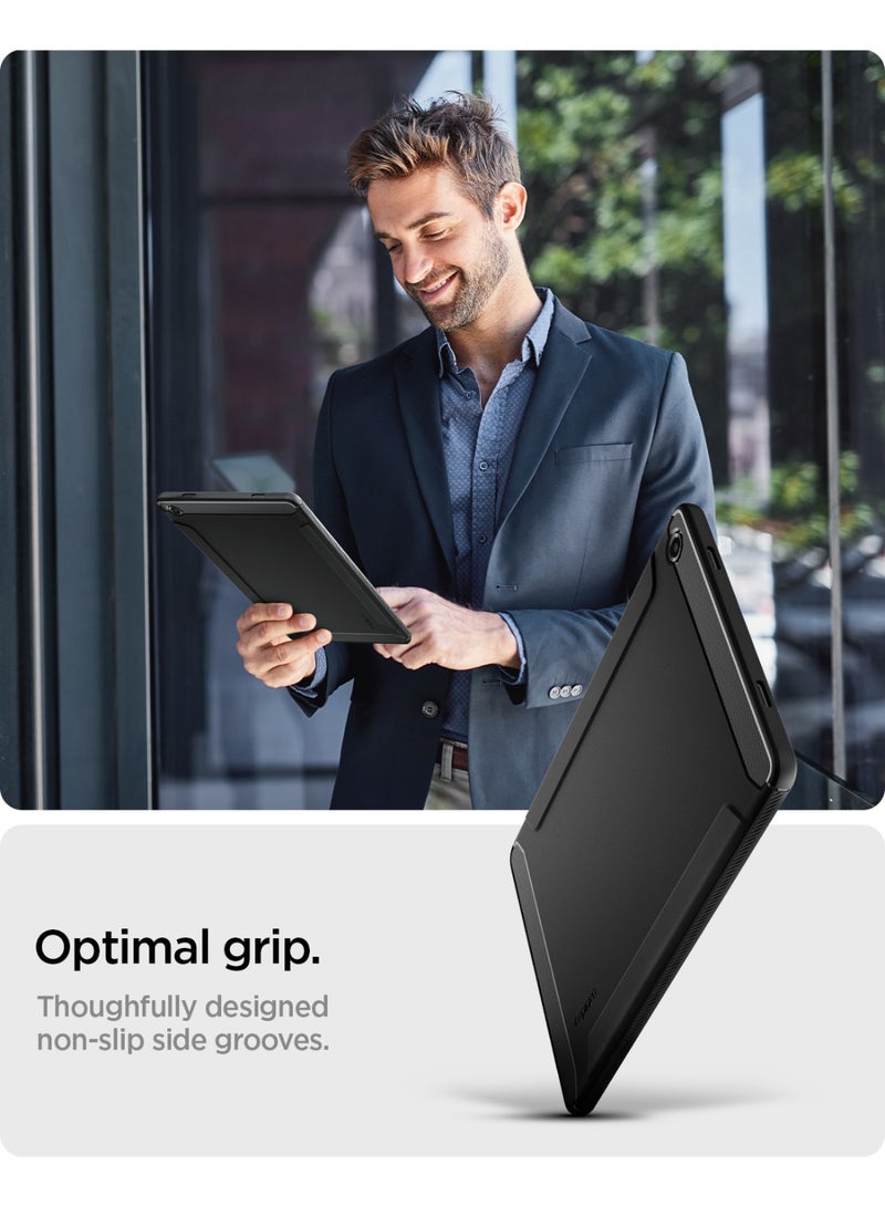 Spigen درع متين لغطاء جهاز سامسونج جالاكسي تاب A11 بلس (11 بوصة) مع تفاصيل من ألياف الكربون - أسود غير لامع - Image 5