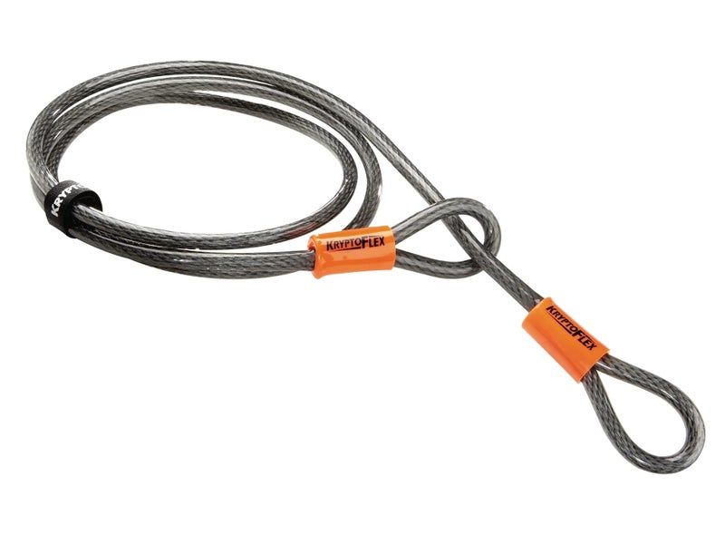 Kryptonite KryptoFlex 710 Double Loop Security Cable, 7FT Long Braided Steel Flex Bike Lock Anti-Theft Cable with Looped Ends for Outdoor Equipment, U-Lock and Padlock, 10mm Thick - Image 1