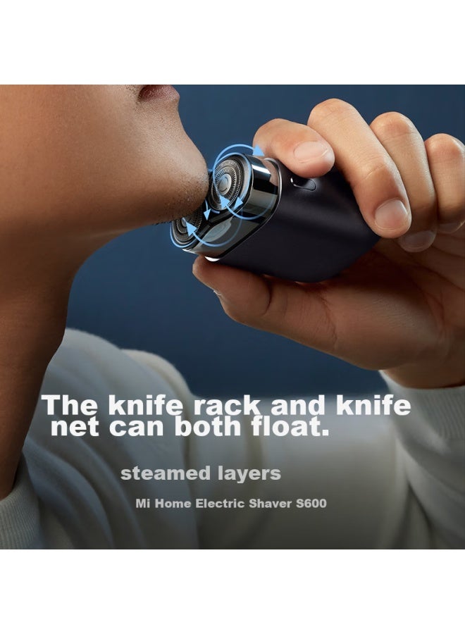 Mijia Electric Shaver S600 [Portable For Travel], Xiaomi Razor, Metal Body, Brushless Motor, Floating Ceramic Blade, Genuine Leather Protective Case - Image 5