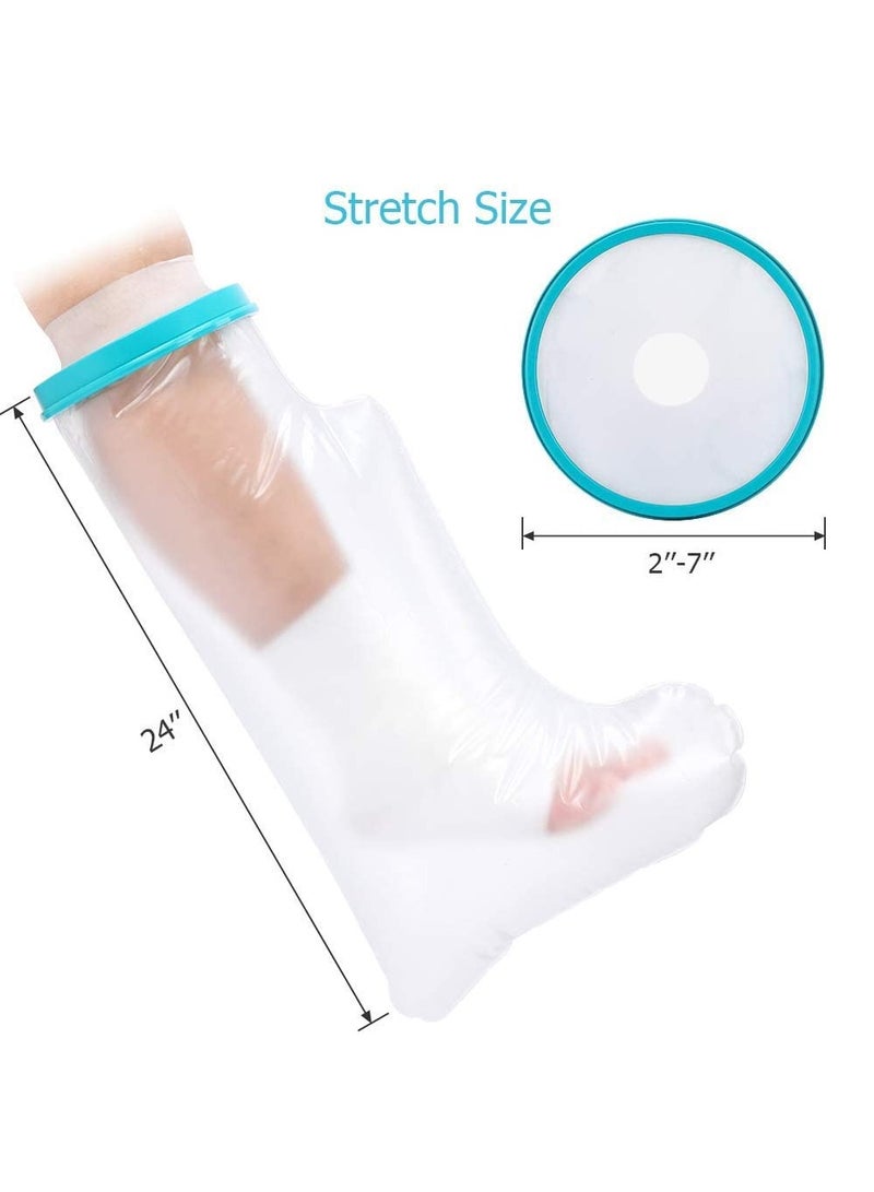 SYOSI Cast Covers for Shower Leg Adult Foot, Waterproof Cast Cover Protector Keep Wound Bandage Dry, Watertight Cast Bag for Broken Leg Knee Ankle Orthopedic Boot 24 Inches - Image 4