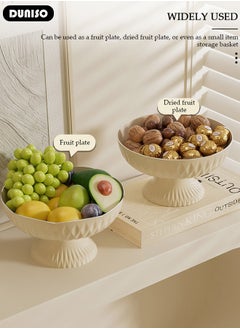 DUNISO Fruit Bowl, Fruit Basket for Kitchen Counter, Removable Bottom Petal Shaped Fruit Plate, Drainage Design Salad Bowl, Dessert Display Rack for Kitchen Table Decoration, Serving Bowl for Fruit Snacks Candy  - Image 3