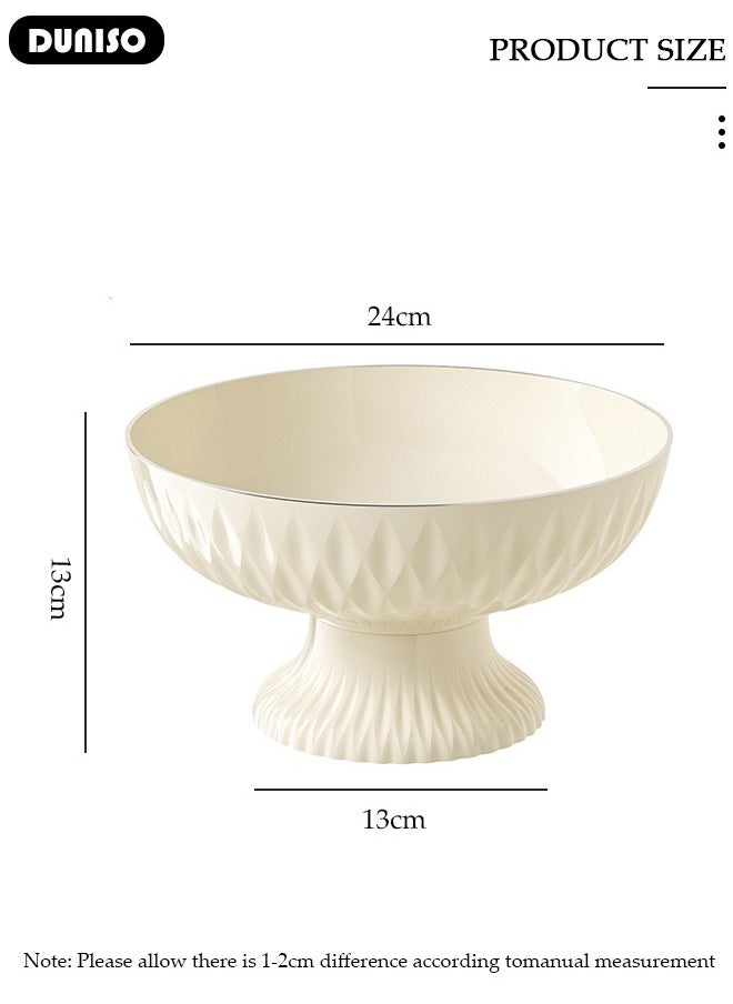 DUNISO Fruit Bowl, Fruit Basket for Kitchen Counter, Removable Bottom Petal Shaped Fruit Plate, Drainage Design Salad Bowl, Dessert Display Rack for Kitchen Table Decoration, Serving Bowl for Fruit Snacks Candy  - Image 4