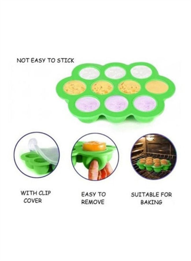 جينتيك صينية فريزر سيليكون 10 ثقوب مع غطاء أخضر - Image 3