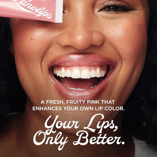 Lanolips Tinted Lip Balm - Moisturizing, Color-Tinted Balm with Lanolin & Vitamin E for Dull, Dry, Cracked Lips, Rhubarb (12.5g / 0.44oz) - Image 5